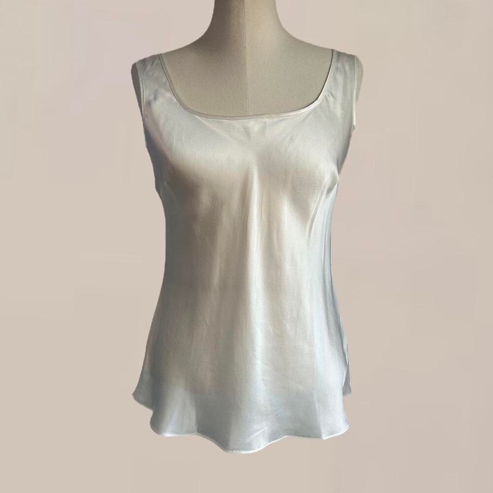 White silk tank top with